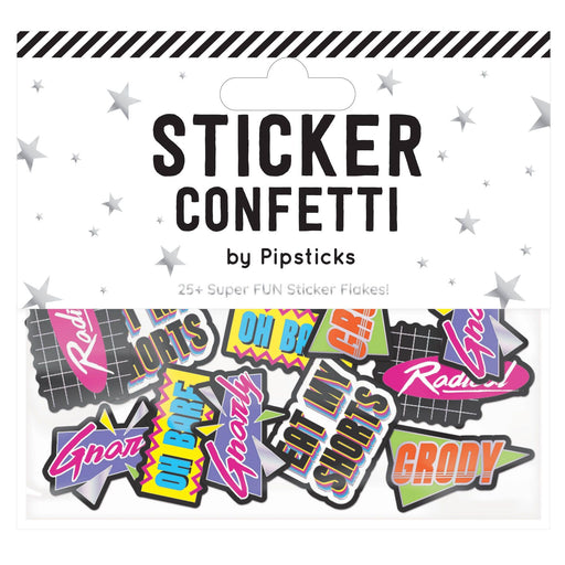 Say It 80's Style Sticker Confetti Gift Pipsticks   