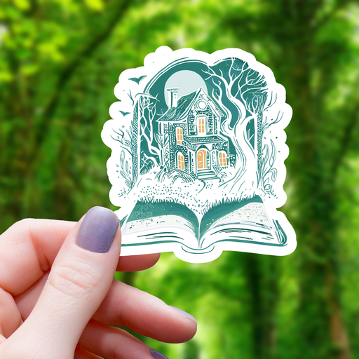 Haunted House Book Sticker - 3" Gift Mimic Gaming Co   