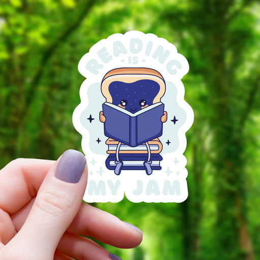 Reading is my Jam Toast Sticker - 3" Gift Mimic Gaming Co   