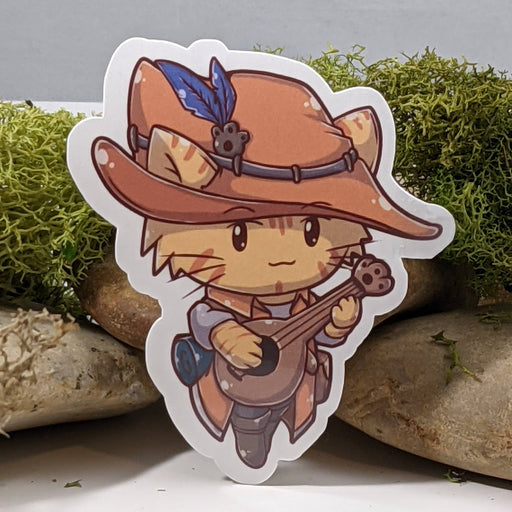 Bard Cat RPG Class Inspired Sticker - 3" Gift Mimic Gaming Co   