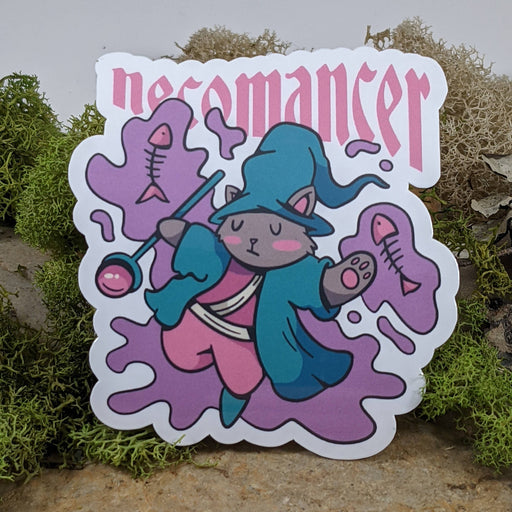 Necomancer Cat Tabletop Gaming Sticker - 2.5" Gift Mimic Gaming Co   