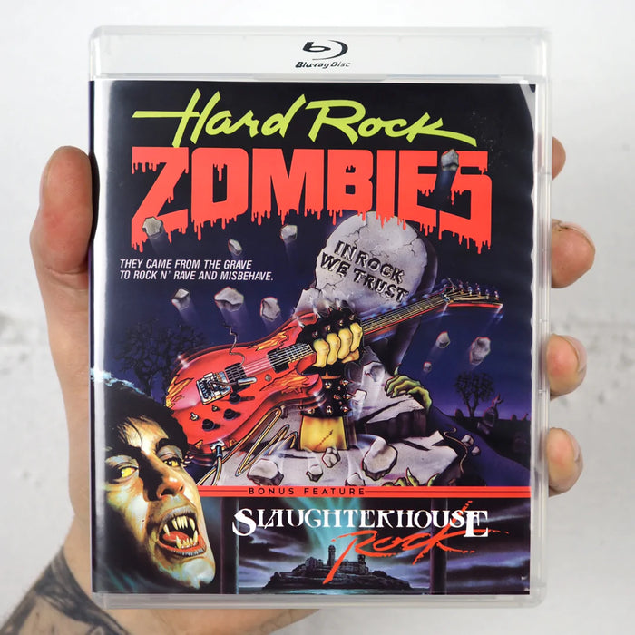 Hard Rock Zombies/Slaughterhouse Rock - Limited Edition Slipcover - Blu-Ray - Sealed Media Vinegar Syndrome   