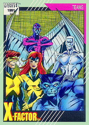 Marvel Universe 1991 - 154 - X-Factor Vintage Trading Card Singles Impel   