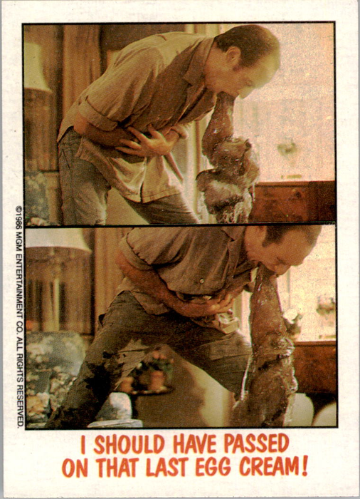 Fright Flicks 1988 - 58 - Poltergeist II - I Should Have Passed on That Last Egg Cream! Vintage Trading Card Singles Topps