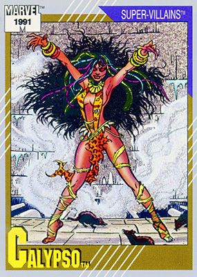 Marvel Universe 1991 - 083 - Calypso Vintage Trading Card Singles Impel   