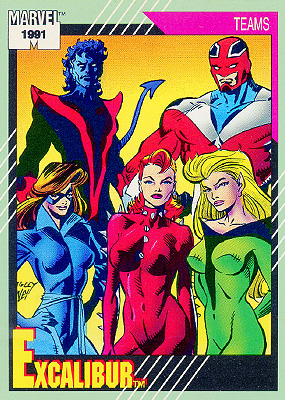 Marvel Universe 1991 - 155 - Excalibur Vintage Trading Card Singles Impel   
