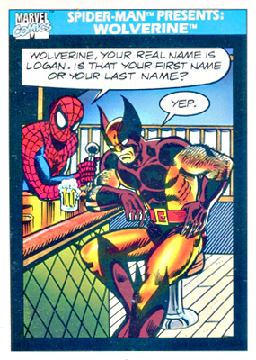 Marvel Universe 1990 - 160 - Spider-Man Presents - Wolverine Vintage Trading Card Singles Impel   