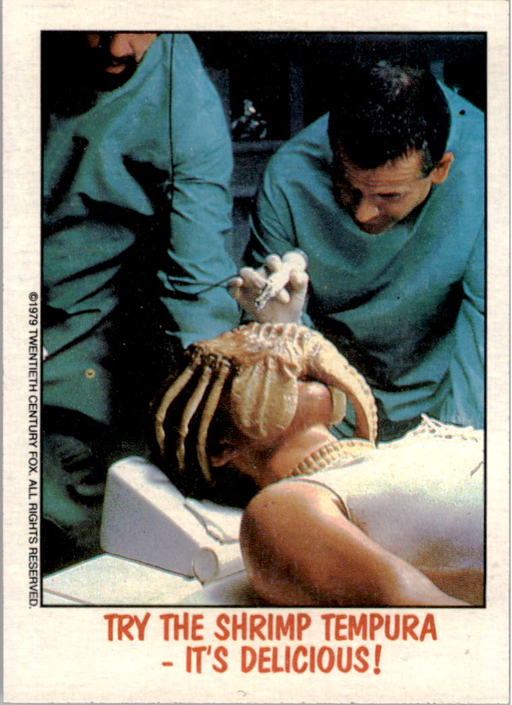 Fright Flicks 1988 - 83 - Alien - Try the Shrimp Tempura - It's Delicious! Vintage Trading Card Singles Topps