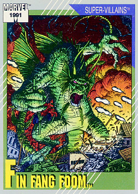 Marvel Universe 1991 - 065 - Fin Fang Foom Vintage Trading Card Singles Impel   