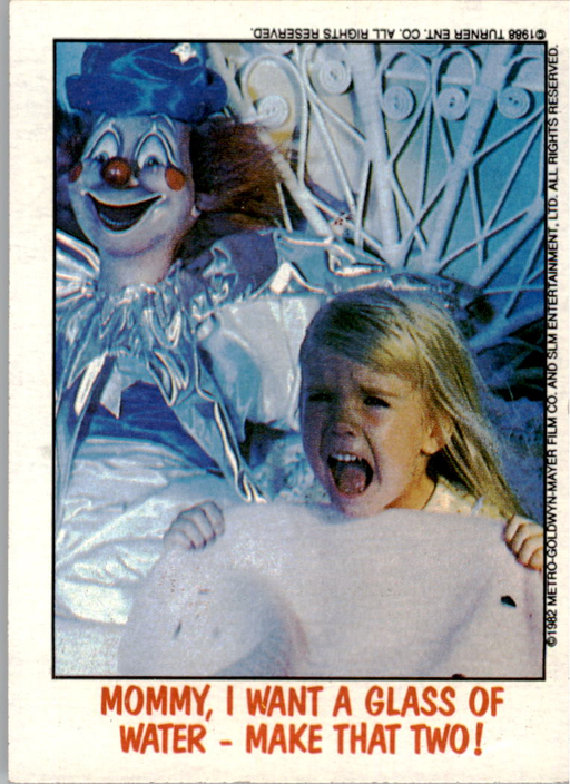 Fright Flicks 1988 - 77 - Poltergeist - Mommy, I Want a Glass of Water - Make That Two! Vintage Trading Card Singles Topps   