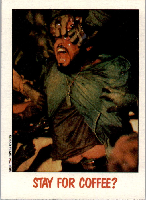 Fright Flicks 1988 - 71 - Day of the Dead - Stay for Coffee? Vintage Trading Card Singles Topps   