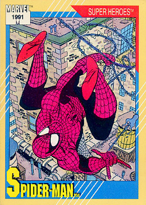 Marvel Universe 1991 - 001 - Spider-Man Vintage Trading Card Singles Impel   