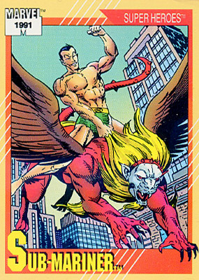 Marvel Universe 1991 - 006 - Sub-Mariner Vintage Trading Card Singles Impel   