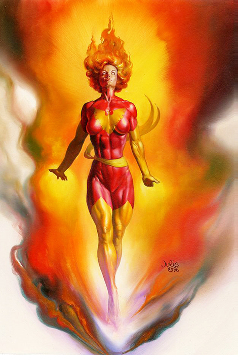 Marvel Masterpieces 1996 - 72 - Phoenix Vintage Trading Card Singles Heroic Goods and Games