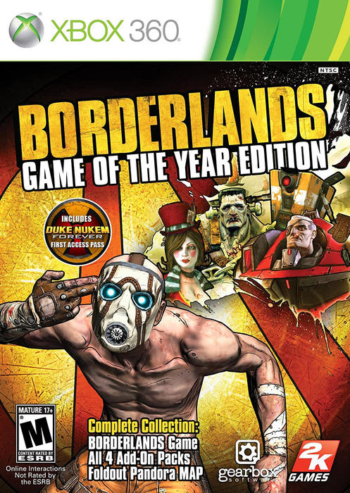 Borderlands - Game of the Year Edition - Xbox 360 - in Case Video Games Microsoft   