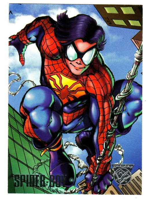 Marvel DC Amalgam 1996 - 02 - Spider-Boy Vintage Trading Card Singles Skybox