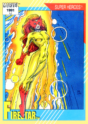 Marvel Universe 1991 - 032 - Firestar Vintage Trading Card Singles Impel   