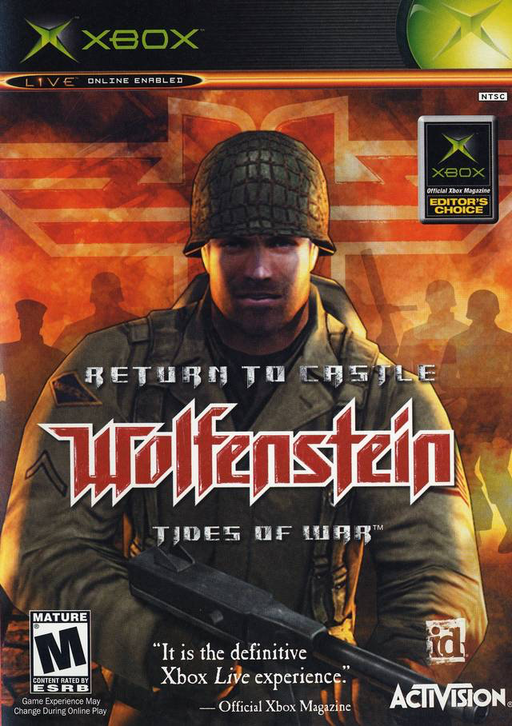 Return to Castle Wolfenstein - Tides of War - Xbox - in Case Video Games Microsoft   
