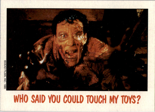Fright Flicks 1988 - 78 - Day of the Dead - Who Said You Could Touch My Toys? Vintage Trading Card Singles Topps