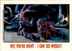Fright Flicks 1988 - 81 - The Fly - Hey, You're Right - I Can See Myself! Vintage Trading Card Singles Topps