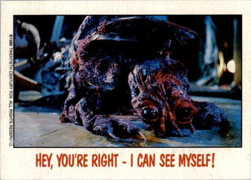 Fright Flicks 1988 - 81 - The Fly - Hey, You're Right - I Can See Myself! Vintage Trading Card Singles Topps