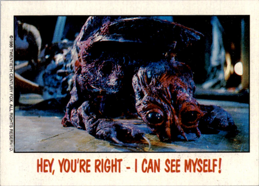 Fright Flicks 1988 - 81 - The Fly - Hey, You're Right - I Can See Myself! Vintage Trading Card Singles Topps   