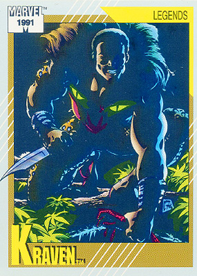 Marvel Universe 1991 - 143 - Kraven Vintage Trading Card Singles Impel
