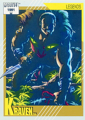 Marvel Universe 1991 - 143 - Kraven Vintage Trading Card Singles Impel   