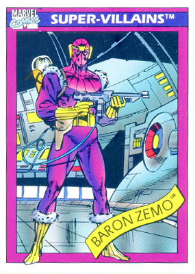 Marvel Universe 1990 - 053 - Baron Zemo Vintage Trading Card Singles Impel