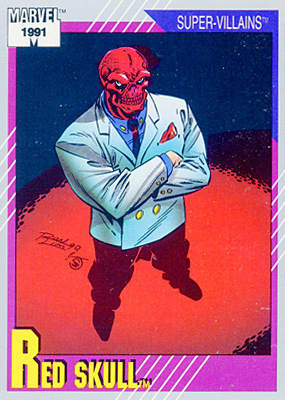 Marvel Universe 1991 - 090 - Red Skull Vintage Trading Card Singles Impel   