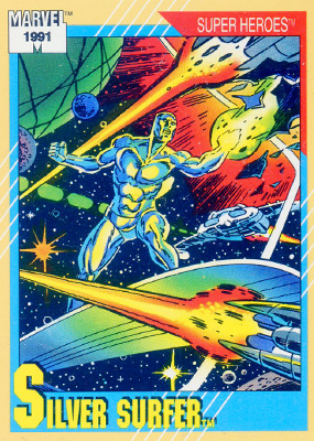 Marvel Universe 1991 - 045 - Silver Surfer Vintage Trading Card Singles Impel   