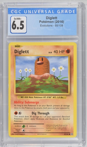 Pokemon - Diglett - Evolutions 2016 - CGC 6.5 Heroic Goods and Games Pokemon - Diglett - Evolutions 2016 - CGC 6.5 Heroic Goods and Games