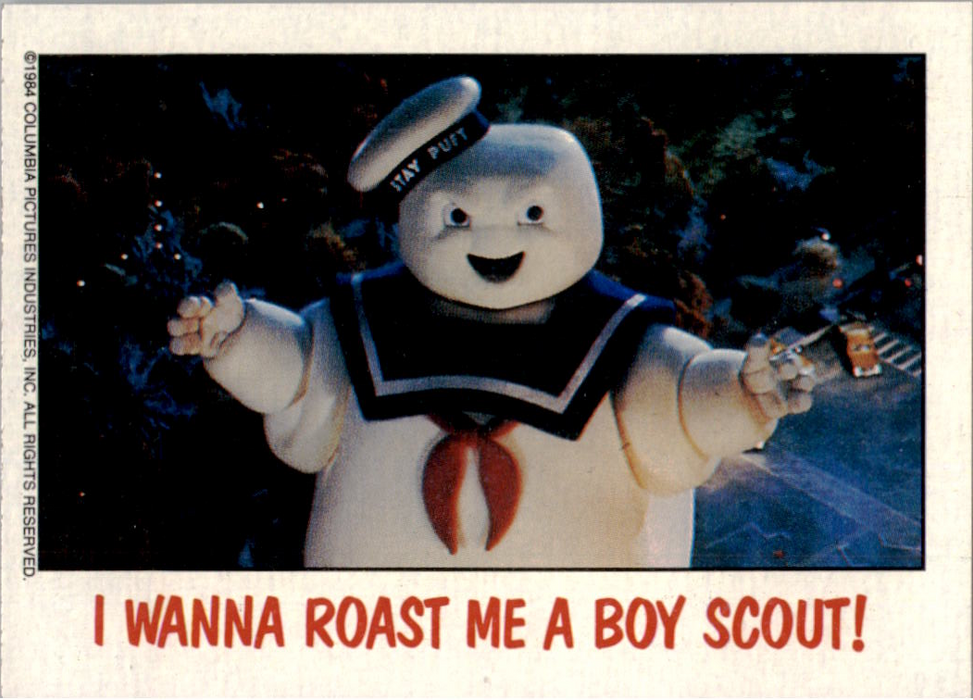 Fright Flicks 1988 - 60 - Ghostbusters - I Wanna Roast Me a Boy Scout! Vintage Trading Card Singles Topps