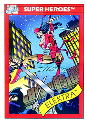 Marvel Universe 1990 - 049 - Elektra Vintage Trading Card Singles Impel   