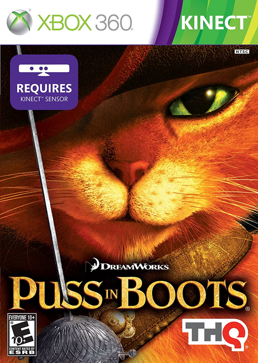 Kinect - Puss in Boots - Xbox 360 - in Case Video Games Microsoft   