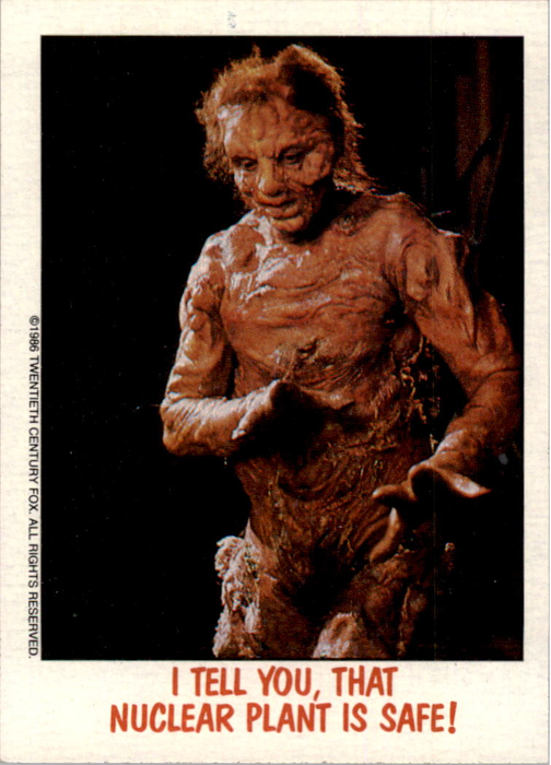 Fright Flicks 1988 - 22 - The Fly - I Tell You, That Nuclear Plant is Safe! Vintage Trading Card Singles Topps
