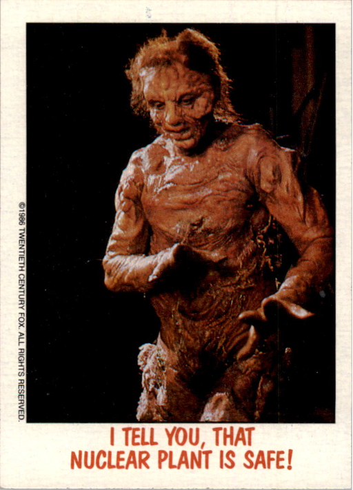 Fright Flicks 1988 - 22 - The Fly - I Tell You, That Nuclear Plant is Safe! Vintage Trading Card Singles Topps   