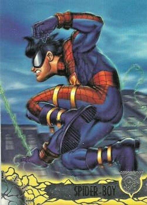 Marvel DC Amalgam 1996 - 68 - Spider-Boy Versus Bizarnage Vintage Trading Card Singles Skybox