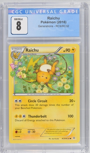 Pokemon - Raichu - Generations 2016 - 8.0 Vintage Trading Card Singles Pokemon   