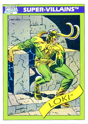 Marvel Universe 1990 - 054 - Loki Vintage Trading Card Singles Impel   