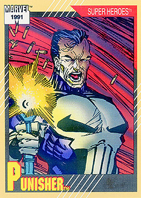 Marvel Universe 1991 - 014 - Punisher Vintage Trading Card Singles Impel   