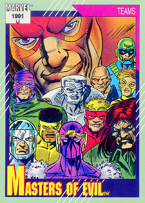 Marvel Universe 1991 - 157 - Masters of Evil Vintage Trading Card Singles Impel   