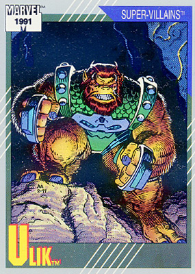 Marvel Universe 1991 - 068 - Ulik Vintage Trading Card Singles Impel   