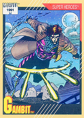 Marvel Universe 1991 - 017 - Gambit Vintage Trading Card Singles Impel
