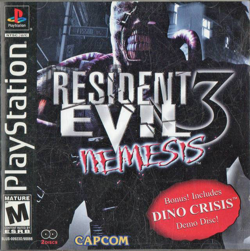 Resident Evil 3 - Nemesis with Dino Crisis Demo Disc - Playstation 1 - Complete Video Games Sony   