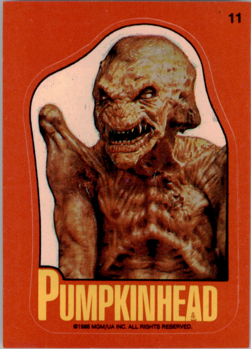 Fright Flicks 1988 - Sticker - 11 - Pumpkinhead Vintage Trading Card Singles Topps