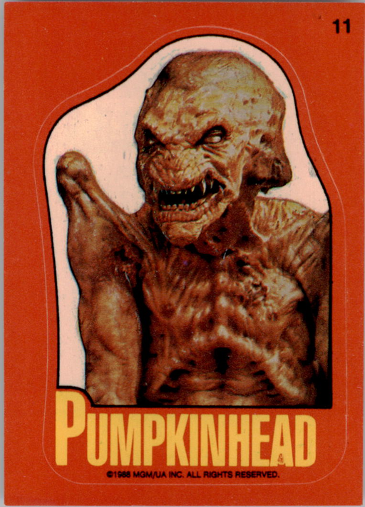 Fright Flicks 1988 - Sticker - 11 - Pumpkinhead Vintage Trading Card Singles Topps   
