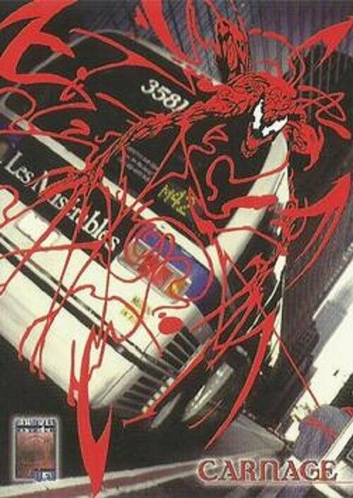 Marvel Premium QFX 1997 - 06 - Carnage - Damaged Card Vintage Trading Card Singles Fleer