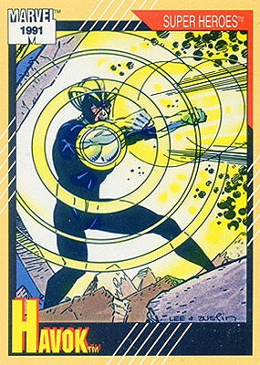 Marvel Universe 1991 - 027 - Havok Vintage Trading Card Singles Impel