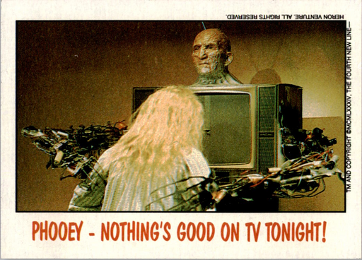 Fright Flicks 1988 - 79 - Nightmare on Elm Street III - Phooey - Nothing's Good on TV Tonight! Vintage Trading Card Singles Topps   